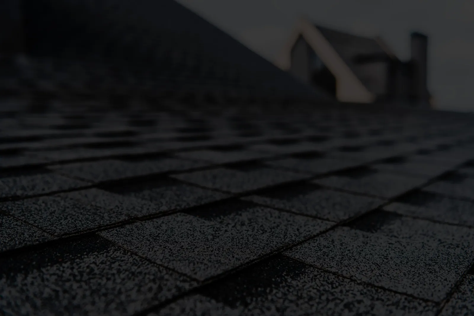 Grey architectural shingles up close